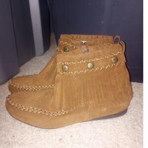 Womens Hotcakes Fringe Ankles Boots 740507 Montana Native American 6.5